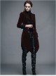 Steampunk Gothic Panne Velvet Medium Length Women's Tuxedo