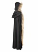 Wool Collar Black Gorgeous Gothic Long Womens Cloak