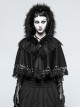Black Pure Cotton Gothic Lolita Womens Little Cloak