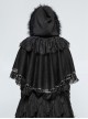 Black Pure Cotton Gothic Lolita Womens Little Cloak