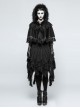 Black Pure Cotton Gothic Lolita Womens Little Cloak