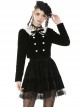 Retro Academy Doll Collar Bowknot Gothic Black Collar Jacket