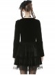Retro Academy Doll Collar Bowknot Gothic Black Collar Jacket