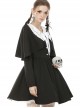 Nuns Prayer Style Gothic Long Sleeve Fake Two Pieces Shawl Coat