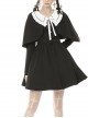 Nuns Prayer Style Gothic Long Sleeve Fake Two Pieces Shawl Coat