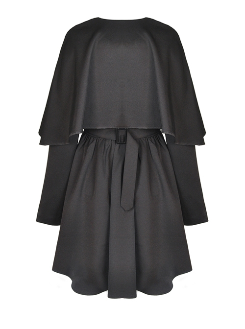 Nuns Prayer Style Gothic Long Sleeve Fake Two Pieces Shawl Coat