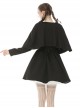 Nuns Prayer Style Gothic Long Sleeve Fake Two Pieces Shawl Coat