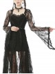 Gothic Sexy Black Lace Daily Home Elegant Long Outer Clothing