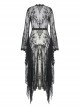 Gothic Sexy Black Lace Daily Home Elegant Long Outer Clothing
