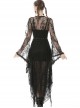Gothic Sexy Black Lace Daily Home Elegant Long Outer Clothing