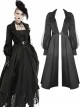 Black Lapel Open Front Gothic Long Cardigan Coat