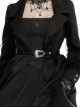 Black Lapel Open Front Gothic Long Cardigan Coat