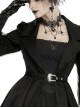 Black Lapel Open Front Gothic Long Cardigan Coat