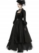 Black Lapel Open Front Gothic Long Cardigan Coat