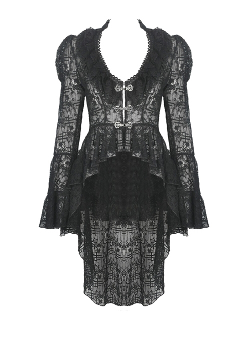 Gothic Classic Victorian Black Lace Outer Clothing