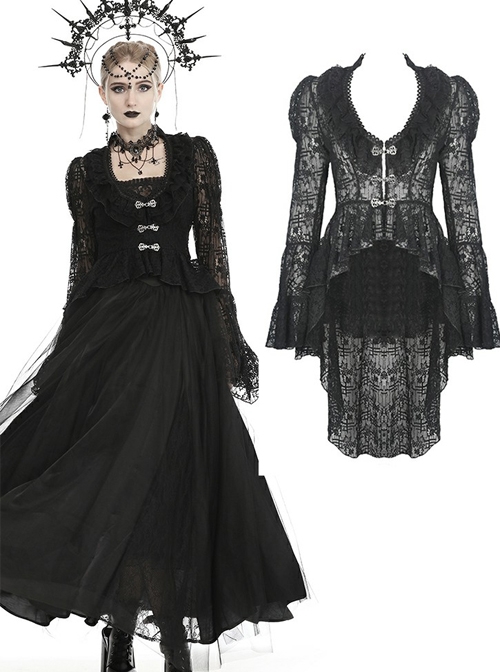Gothic Classic Victorian Black Lace Outer Clothing