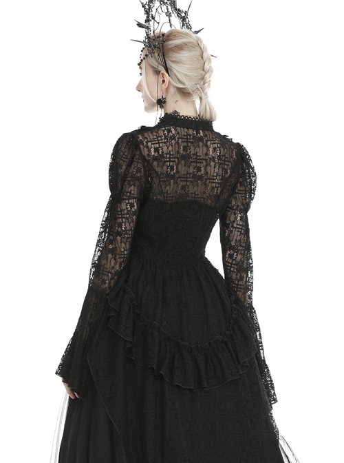 Gothic Classic Victorian Black Lace Outer Clothing