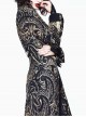Gothic Punk Vision Golden Slim Long Style Standing Collar Coat