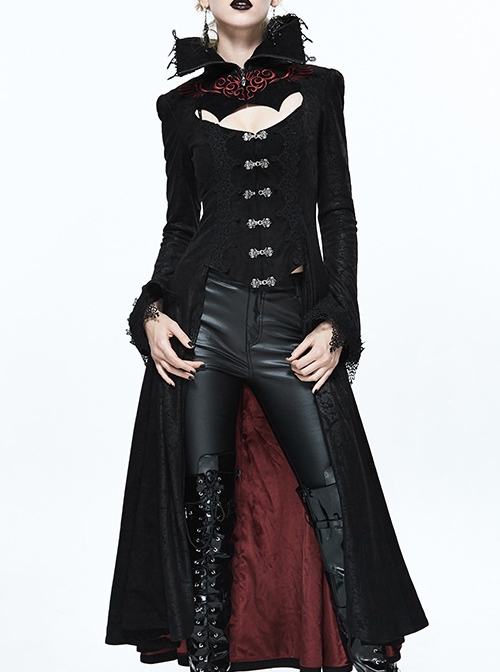 Vampire Shoot Costumes Black Gothic Retro Palace Coat