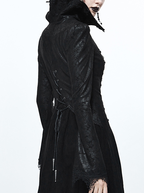 Vampire Shoot Costumes Black Gothic Retro Palace Coat