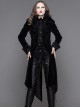 Gothic Delicate Embroidered Medium Length Slim Coat