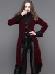 Gothic Delicate Embroidered Medium Length Slim Coat