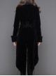Gothic Delicate Embroidered Medium Length Slim Coat