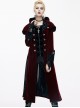 Gothic Red And Black Palace Retro Medium Length Style Coat