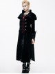 Gothic Red And Black Palace Retro Medium Length Style Coat