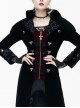 Gothic Red And Black Palace Retro Medium Length Style Coat
