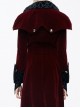 Gothic Red And Black Palace Retro Medium Length Style Coat