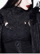 Halloween Costume Gothic Palace Style Black Lace Long Cloak