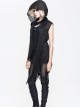Gothic Irregular Hem Sunscreen Hooded Individuality Black Cloak