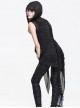 Gothic Irregular Hem Sunscreen Hooded Individuality Black Cloak