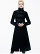 Gothic Black Women's Retro Stage Costume Stand Collar Coat