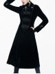 Gothic Black Women's Retro Stage Costume Stand Collar Coat