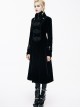 Gothic Black Women's Retro Stage Costume Stand Collar Coat