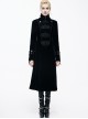 Gothic Black Women's Retro Stage Costume Stand Collar Coat