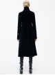 Gothic Black Women's Retro Stage Costume Stand Collar Coat