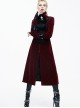 Gothic Red Women's Retro Stage Costume Stand Collar Coat