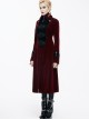Gothic Red Women's Retro Stage Costume Stand Collar Coat