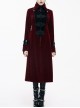Gothic Red Women's Retro Stage Costume Stand Collar Coat