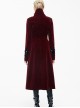 Gothic Red Women's Retro Stage Costume Stand Collar Coat