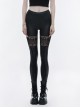 Gothic Black Hollow-out Skull Lace Embroidered Women's Leggings