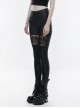 Gothic Black Hollow-out Skull Lace Embroidered Women's Leggings