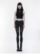 Gothic Black Hollow-out Skull Lace Embroidered Women's Leggings