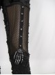 Gothic Black Slim Tattered Design Leisure Trousers