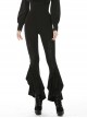 Gothic Elegant Black Lace Frilly Slim Long Trousers