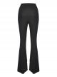 Gothic Elegant Black Lace Frilly Slim Long Trousers