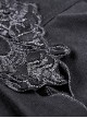Gothic Elegant Black Lace Frilly Slim Long Trousers